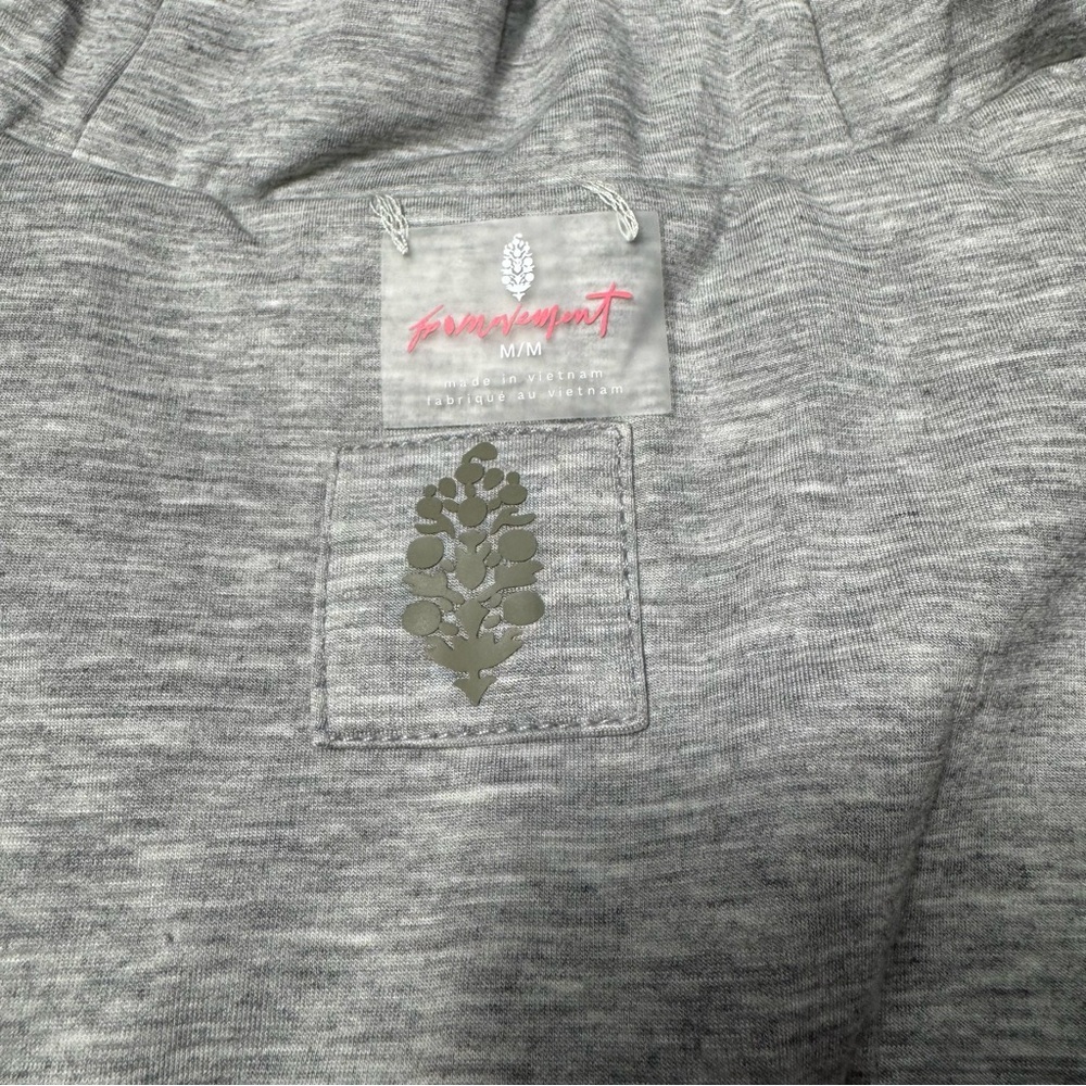 NWT New $168 Free People Slalom Reversible Fleece Light Green Grey Vest Size M - Picture 6 of 11